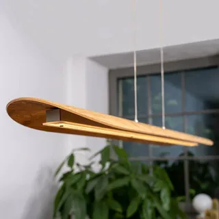 Elobra Colombia XL 1-flg. 117 cm Holz braun