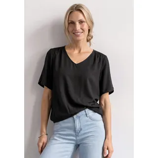 STREET ONE Blusenshirt V-Neck Schwarz 36