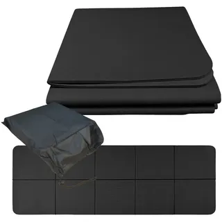 Relaxdays Faltbare Yogamatte 6 mm Schwarz 2 St.