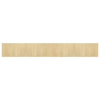 vidaXL Teppich, Rechteckig Hell Natur 60x400 cm Bambus