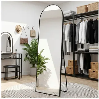OTTO home Spiegel Standspiegel Addrik, wahlweise in 2 Größen 150x40cm oder 180x60cm (als Wandspiegel und Standspiegel einsetzbar, Rahmen aus Metall), Ganzkörperspiegel mit Sicherheitsglas, in verschiedenen Farben schwarz 40 cm x 150 cm x 2,7 cm