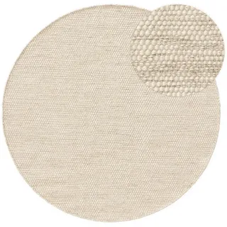 benuta pure Wollteppich Rocco ø 100 cm rund - Wolle