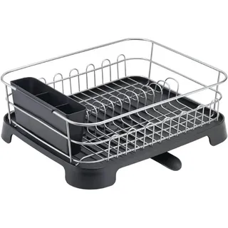 mDesign Abtropfgestell 0 x 0 cm Silber/Schwarz