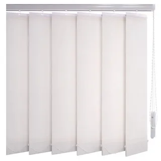 Sonnenschutz-HH® - Lamellenvorhang weiß lichtdurchlässig - Breite 200 cm x 200 cm Höhe - Lamellenbreite 127mm Vertikaljalousie Vertikalanlage Schiebevorhang