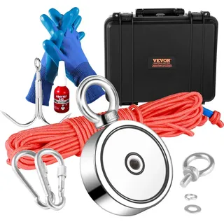 Vevor Bergemagnet Set Seil Magnetangel Topfmagnet Doppelseitig 272x2kg Neodym