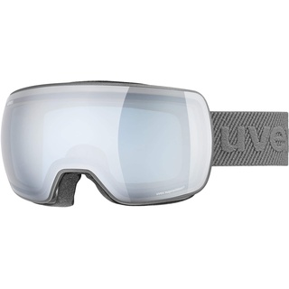 uvex compact FM - Skibrille für Damen und Herren - beschlagfrei - verzerrungs- & beschlagfrei - rhino matt/silver-blue - one size