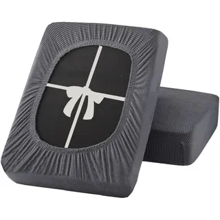 UNBBRRL Sofa sitzkissenbezug Stretch, rutschfest bezüge für Sofa mit Krawatten, sitzkissenbezug eckbank überzug Couch schoner Auflage (W(95-135cm),D(65-95cm),med Gray)