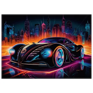 Wallario Teppich Cyber-Speed-Illusion, rechteckig, rutschfest 50 cm x 70 cm