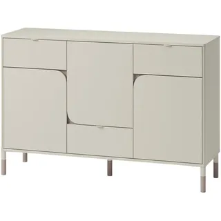 Mirjan24 Kinderkommode, Kaschmir, Metall, 3 Schubladen, Rechteckig, 130x87x40 cm, Babymöbel, Kinderkommoden