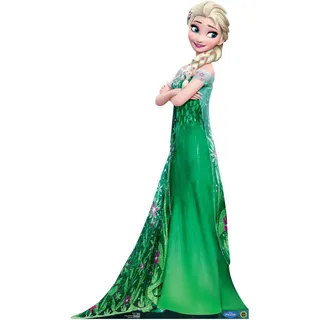 Erweiterte Grafik Elsa - Disneys Frozen Fever (Kurzfilm 2015) Ausschnitt in Lebensgröße aus Pappe, stehend