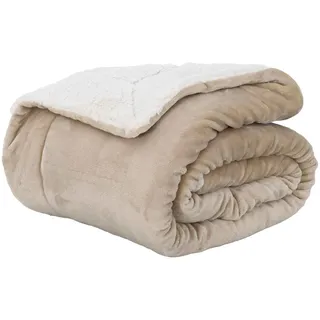 vidaXL Bettüberwurf 130 x 150 cm Beige