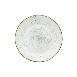 Dessertteller grau Porzellan D: ca. 20 cm - Grau