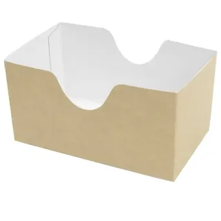 MONOUSO - Verpackung für Sandwich Kraft 12x7x6,3cm (25 Stück)
