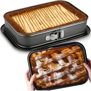 Backform Springform Kuchenform Backformen Backofen Kuchenform Springformen Tortenform Blechform Kuchen 35x24 cm Retoo - Schwarz