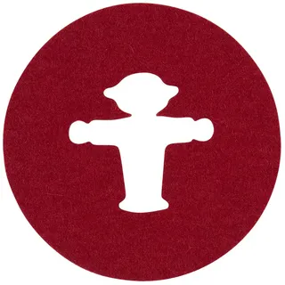 AMPELMANN Untersetzer Filz Druntersetzer Klein (Steher - Rot)