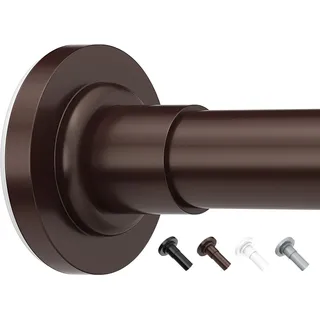 Yeabett Gardinenstange Ohne Bohren, 48-119.4cm Duschvorhangstange Teleskopstange Klemmstange für Gardinen, Vorhangstange Bronze