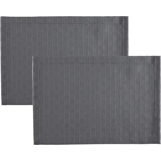 Erwin Müller Platzset Tischset 2er-Pack, fleckabweisend Uni grau