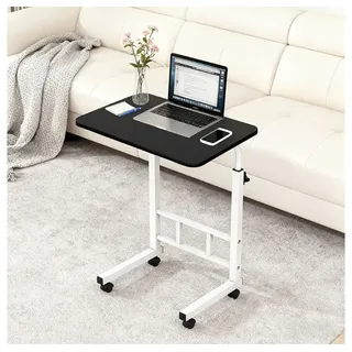 Nettlife Beistelltisch höhenverstellbarer Schreibtisch minimalistischer Sekretär Nachttisch, für Zuhause & Büro 48*30*73cm schwarz