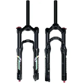 CUCKQUIC Mountainbike-Luftfedergabel 20 x 24 Zoll, Kinderfahrrad-Federgabel 90/120 mm Federweg, Fahrrad-Federgabel 1 1/8 Zoll Steckachse 15 x 100 mm, Vorderrad-Gabel-Zugstufeneinstellung QR,24in