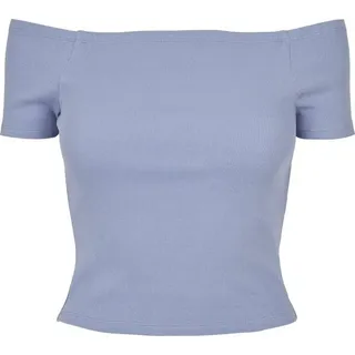URBAN CLASSICS Off Shoulder Rib Tee Lila XXL