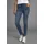 Stretch-Jeans ARIZONA Damen Gr 44 N-Gr blau dar blau use Jersey Obermaterial 59 Baumwolle 40 Polyester 1 Elasthan Basic bequem knöchellang Jeans weites Bein normale Leibhöhe knöchellang mit Used-Waschung