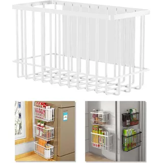 AURIVION Standregal Magnetisches Gewürzregal für Kühlschrank Küche Organizer, Set 1-tlg., Magnet Regal zur Küchenorganisation & Aufbewahrung platzsparend weiß