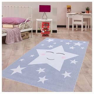 Kinderteppich Teppich Kinderteppich rechteckig, waschbar, Baumwolle, Carpetilla, Rechtekig, Höhe: 6 mm, Kinderzimmer