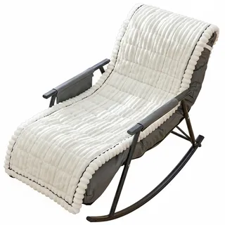 QOEUIUJ Sesselschoner Relaxsessel Antirutsch Sesselüberwurf Weiche Plüsch Sesselauflage Cord, Waschbarer Schonbezug für Haustiere Hunde Katzen, Lounge Sesselbezug(Beige,70x180cm)