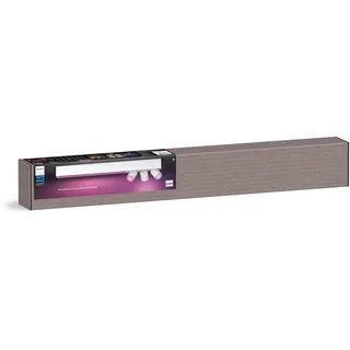 Philips Hue Smarte LED-Leuchte White & Color Ambiance Centris 3er Spot schwarz, Abschaltautomatik, Bluetooth, CCT - über Fernbedienung, Dimmfunktion, Farbsteuerung, Farbwechsel, Leuchtdauer einstellbar, Memoryfunktion, Nachtlichtfunktion, RGB, Smart Home, Timerfunktion, dimmbar über Fernbedienung, erweiterbar, mehrere Helligkeitsstufen, LED wechselbar, RGB, Sprachassistenten weiß