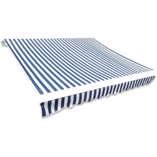 vidaXL Markisenbespannung Canvas 500 x 300 cm blau und weiß
