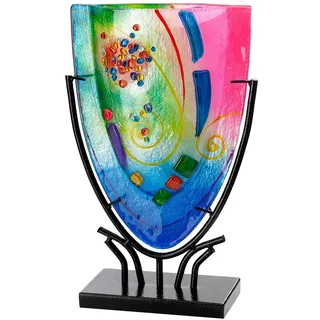 GILDE GLAS art Vase Cool Mehrfarbig 35 cm