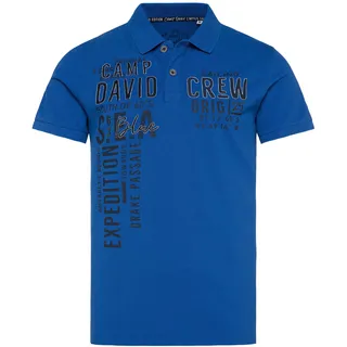 CAMP DAVID Herren Poloshirt (Blau, M)