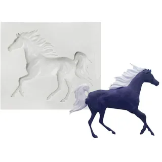 WE-HYTRE Silikon-Backform mit 3D-Pferd-Motiv, lebensmittelechtes Silikon, antihaftbeschichtet, einfach zu bedienen, perfekt für Zuckerguss, Fondant, Gummipaste, Marzipan, DIY-Kochen