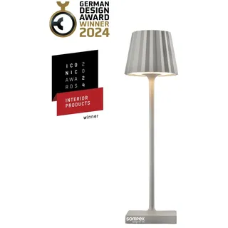 SOMPEX Akku-Tischleuchte Aluminium 21,0 cm grau 1 Stück