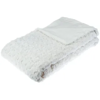 Atmosphera Créateur d'intérieur Kuscheldecke 180 x 230 cm Weiß