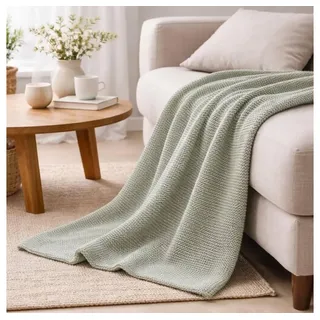 Marc O'Polo Nordic Knit Plaid 130 x 170 cm Grün