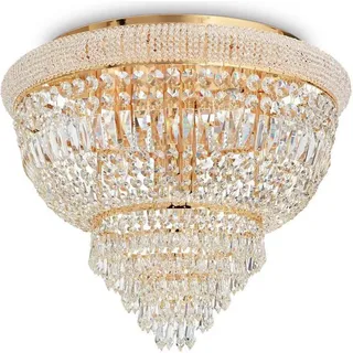 Ideal Lux Dubai 6-flg. Ø 52 cm gold, Messing, Kristallglas