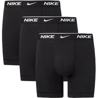 Nike, Herren, Unterhosen, BOXER BRIEF 3ER PACK BOXERSHORT, Schwarz, (M, 3er Pack)