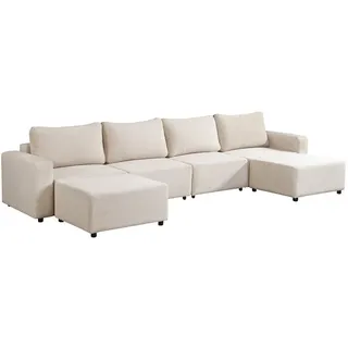 Home Deluxe Modulares Schlafsofa VINA XXL, - inkl. Stauraum | Cordsofa, Sofa mit Schlaffunktion, Couch