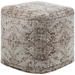 Beliani Pouf Braun quadratisch 42 x 42 cm Meerut