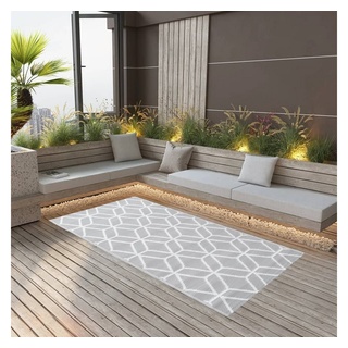 Outdoorteppich »Outdoor-Teppich Grau 80x150 cm PP«, vidaXL grau|weiß 150 cm x 80 cm