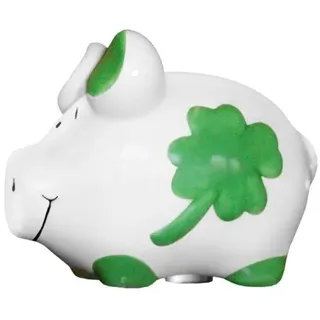 KCG Glücksschwein, Minischwein - Geldschwein, Grün, Kunststoff, Einheitsgröße, Art Deco, Sparschwein für Kinder, Unisex