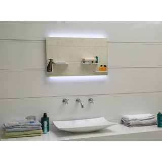 Design Badspiegel mit LED-Beleuchtung GS043N Lichtspiegel Wandspiegel Tageslichtweiß IP44 (120 x 60 cm)