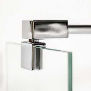 Breuer Europa Design Glaswand zu Duschtür 90 x 200 cm, links, alu chromeffekt, Klarglas hell