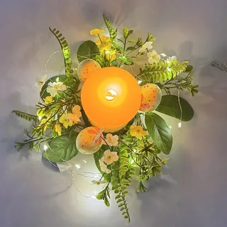 Ostereier-Kerzenring- | Ostereier Kerzenkränze | Osterkranz Kerzenkranz | Kerzenringe Kränze | Osterkerzenhalter | Ostereier-Kerzenringe | Stabiler Tischaufsatz Für Ostern, Frühling