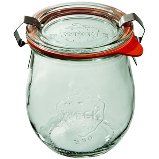 Weck Tulpe 220 ml 12-teiliges Glas mit Deckel, Dichtung und 2 Verschlüssen | Zum Aufbewahren von Konserven, Säften, luftdichtes Lagern von trockenen Zutaten