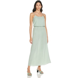 ONLY Damen Ärmelloses Maxi Blusenkleid | Lang Gepunktetes Print Tunika Dress | Spaghetti Träger ONLWINNER, Farben:Grün, Größe:38