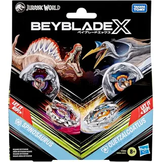 Beyblade X Jurassic World Collab Spinosaurus vs. Quetzalcoatlus Multipack Set