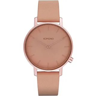 KOMONO Harlow Monochrome Japanische Analoge Quarzuhr für Damen mit Lederarmband