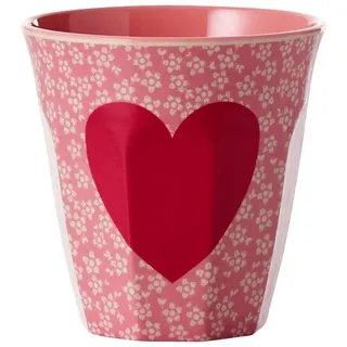 Rice Melamin Becher Herz, rot